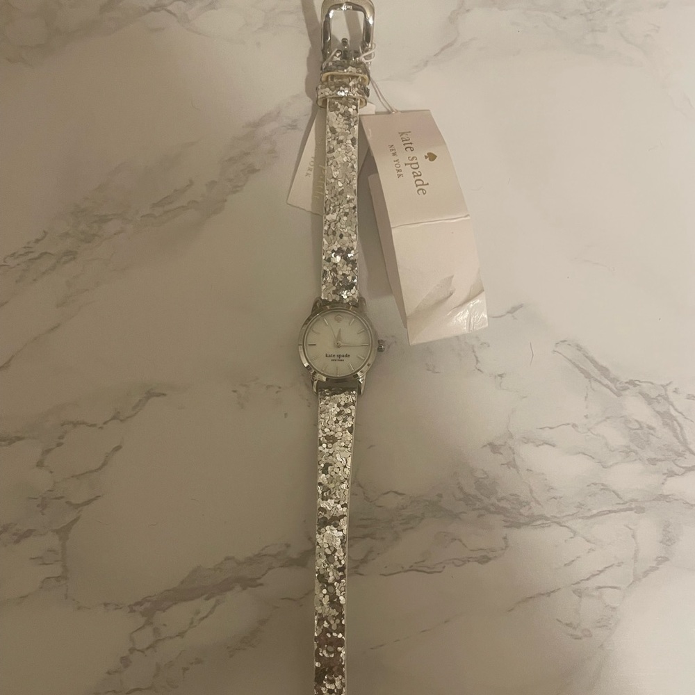 Kate Spade glitter watch. Has tags but battery is dead.